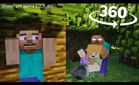 Herobrine Stole a Girl in 360° - Minecraft Horror Animation [VR] 4K Video